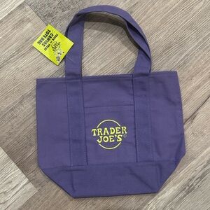 🔮NWT: Trader Joe’s Trick-Or-Treat Purple Mini Canvas Tote 🔮